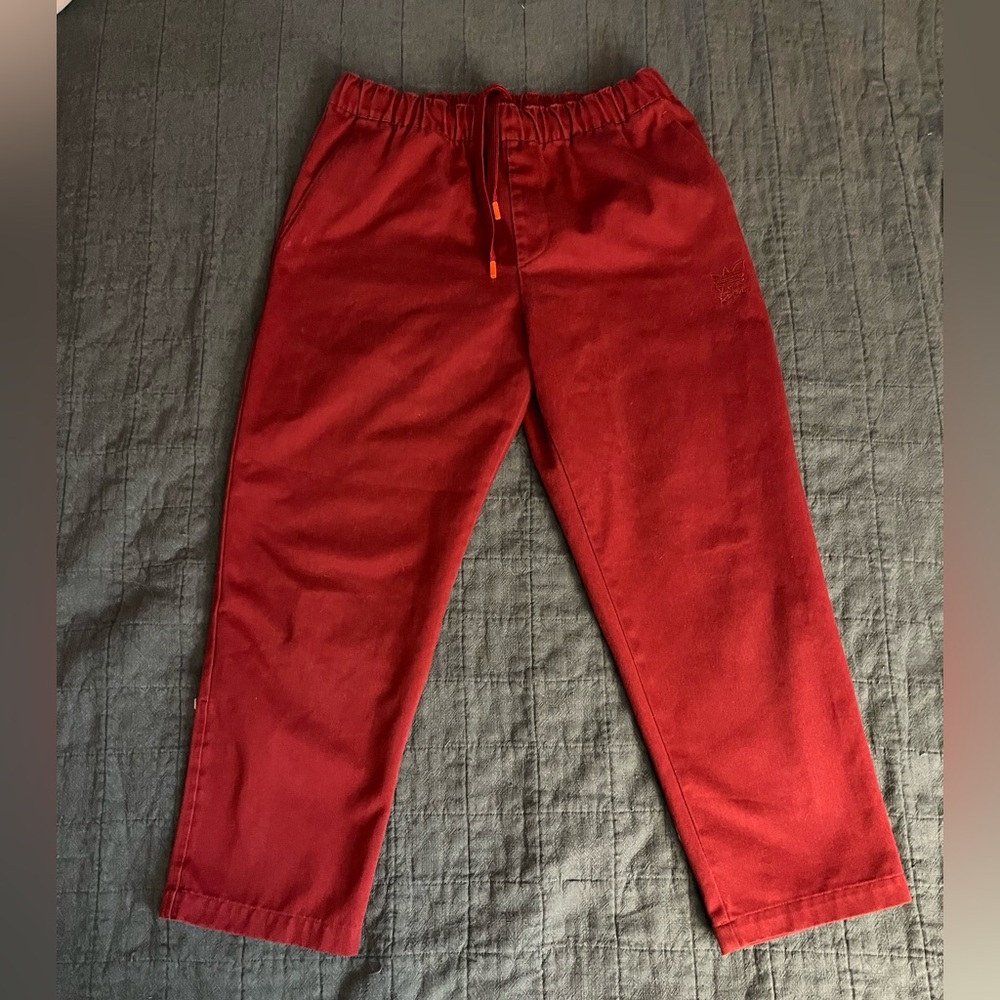 Adidas x Jonah Hill Burgundy Elastic Waist Pants